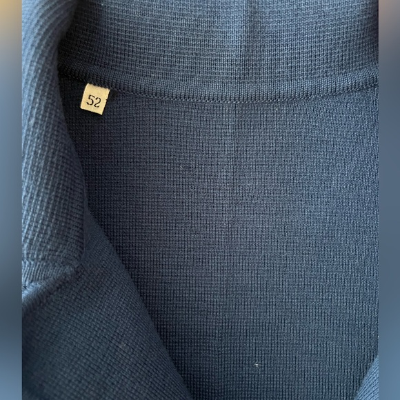 VINTAGE navy synthetic blend button down sweater sz 52 - Picture 5 of 5